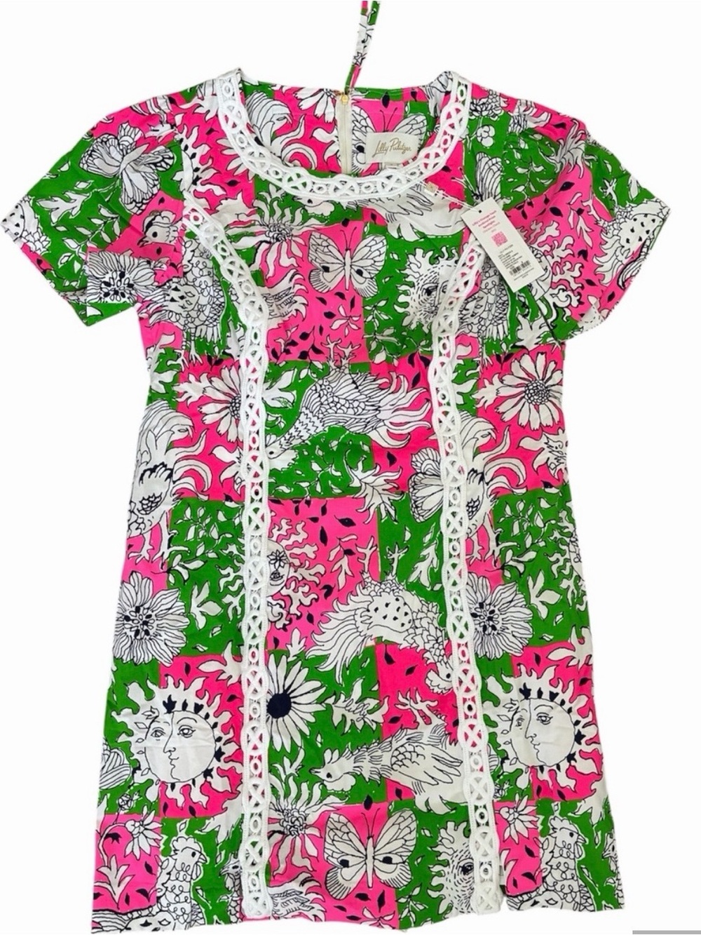 Lilly Pulitzer Romper - Pink and Green Salem - Size 14 - Picture 6 of 11